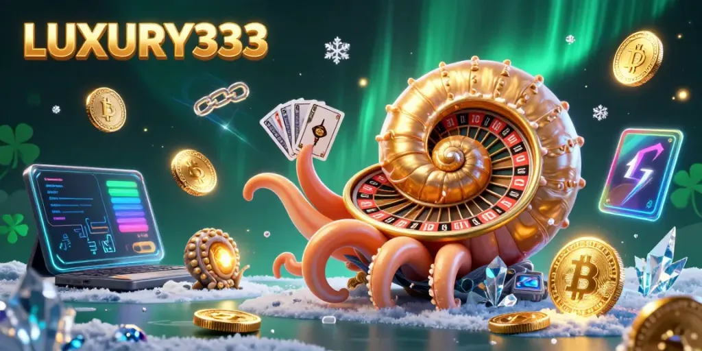 Engage with LUXURY333's thrilling gaming action featuring dynamic crypto elements and lottery themes.