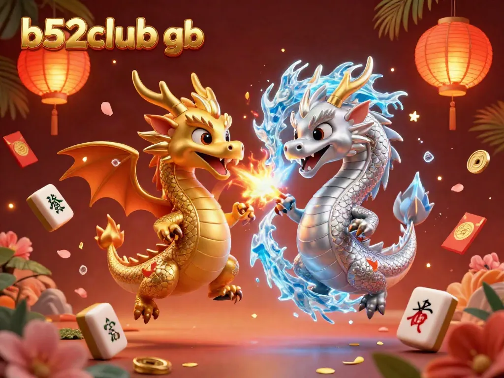 Experience thrilling gameplay at b52club gb with dragons, golden coins, and festive elements.