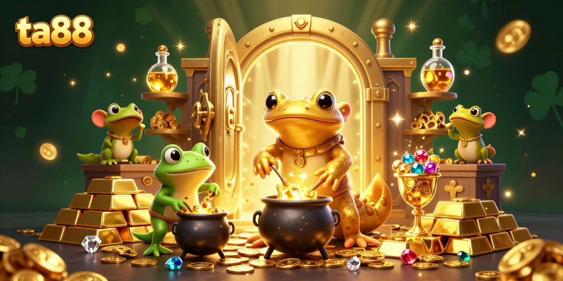 Experience ta88's captivating blend of magic and wealth in a vibrant 3D casino scene.