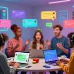 Engaging interaction with spicy AI avatars in a dynamic virtual chat setting, showcasing diverse personalities.